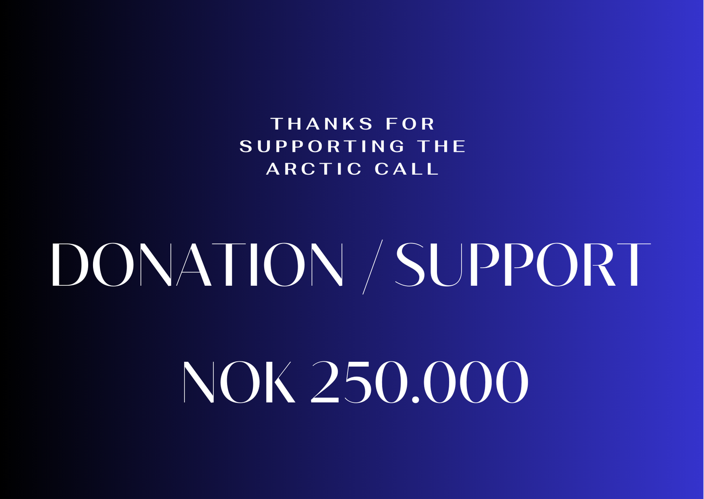 Support The Arctic Call by Donation